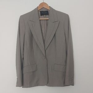 AYR Women’s Linen Blazer XL Taupe One-Button Tailored Lightweight Jacket